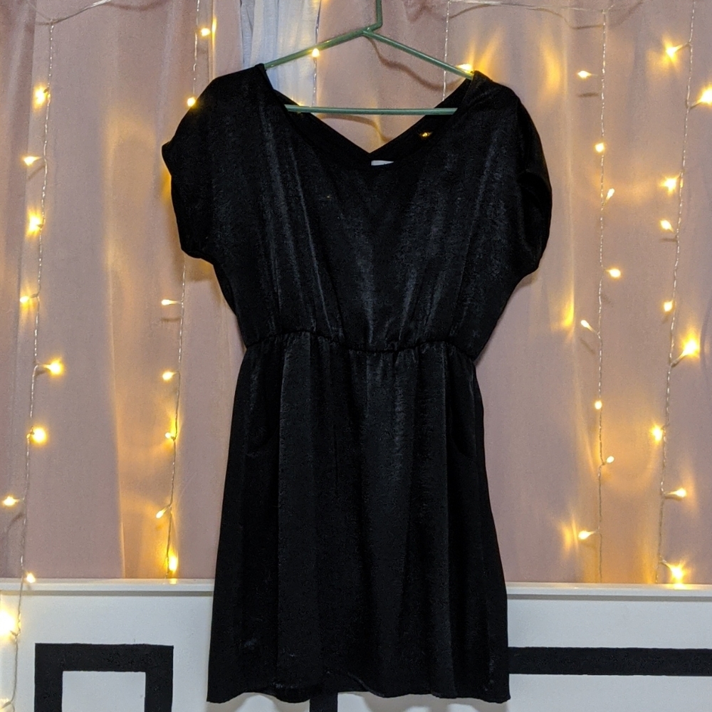 Black silk dress